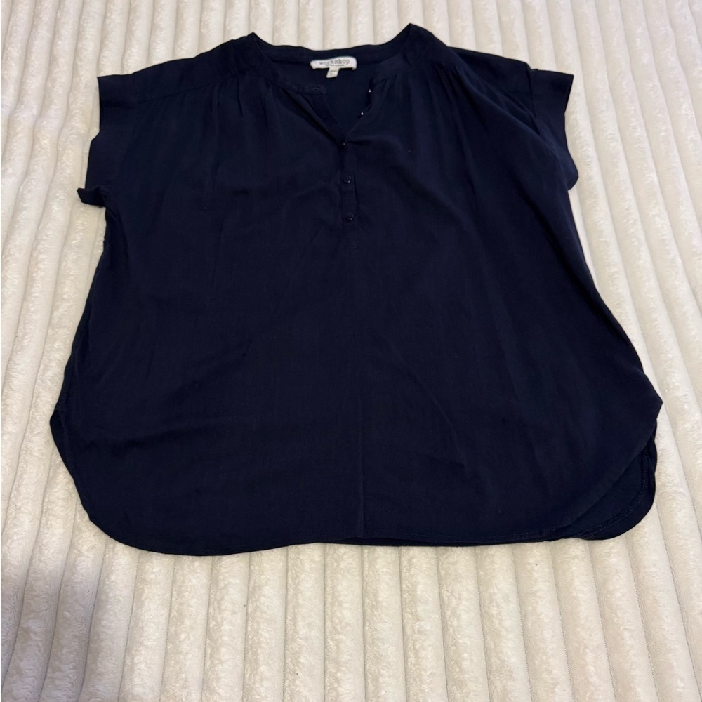 Workshop Republic Clothing Dark Blue Blouse
